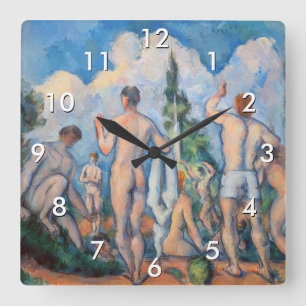 Reloj Cuadrado Paul Cezanne - Bathers