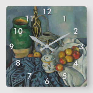 Reloj Cuadrado Paul Cezanne - Todavía la vida con manzanas