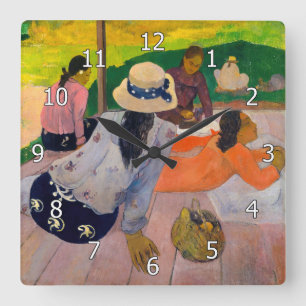 Reloj Cuadrado Paul Gauguin - La siesta