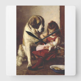 Reloj Cuadrado Paul Hermann Wagner: Mejores Amigos Arte Victorian