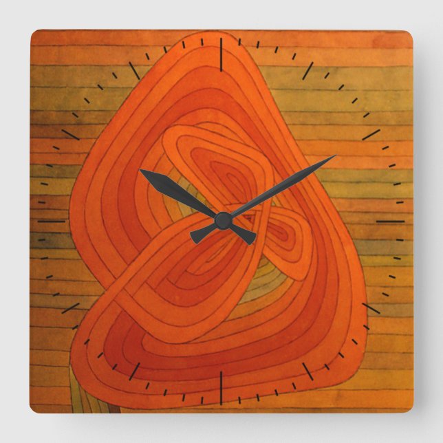 Reloj Cuadrado Paul Klee Lonely Flower Time (Anverso)