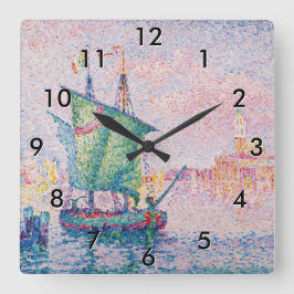 Reloj Cuadrado Paul Signac - Venecia, la nube rosa