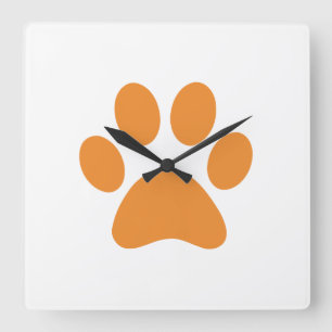 Reloj Cuadrado Paw Print     