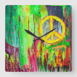 Reloj Cuadrado Paz en Times Square Wall Clock