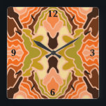 Reloj Cuadrado Peach Fuzz Boho Shabby Chic Geometric Resumen Art<br><div class="desc">Reloj cuadrado de pared, decoración de arte mural y decoración de mobiliario doméstico accesorio impreso con Peach Fuzz Boho Shabby Chic Geometric Abstract El diseño del patrón repetido ilustracion de arte original por TheFabricSeal print on demand shop en Zazzle.com #ZazzleMade https://www.zazzle.com/store/thefabricseal TheFabricSeal ©️ Original. abstracto contemporáneo retro moderno de mediados...</div>