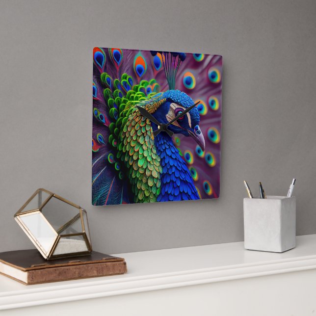 Reloj Cuadrado Peacock (Oficina)