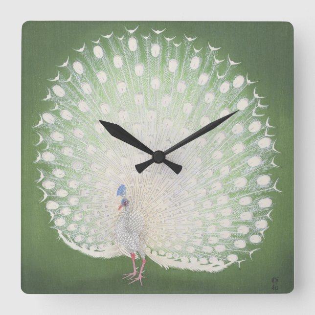 Reloj Cuadrado Peacock (Anverso)