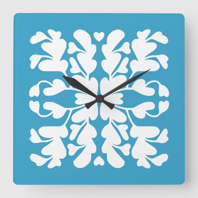 Reloj Cuadrado Peacock deco (Anverso)