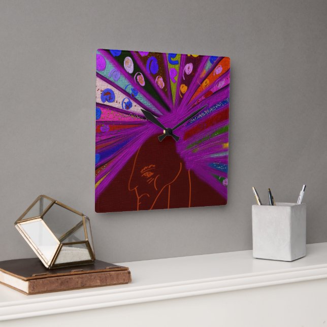 Reloj Cuadrado Peacock King (Oficina)