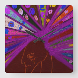 Reloj Cuadrado Peacock King