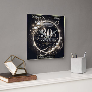 Reloj Cuadrado Pearl Bliss 30.º Aniversario