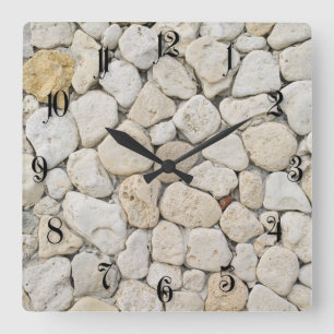 Reloj Cuadrado Pebble pattern