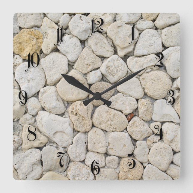Reloj Cuadrado Pebble pattern (Anverso)