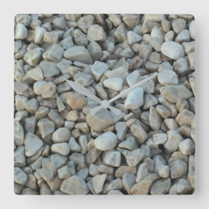 Reloj Cuadrado Pebbles on Beach Stone Photography
