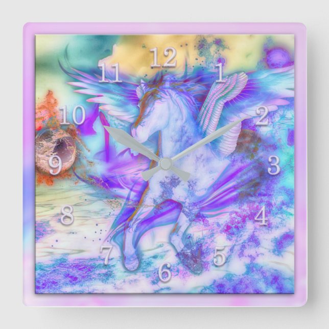 RELOJ CUADRADO PEGASUS EL CABALLO DEVINO (Anverso)