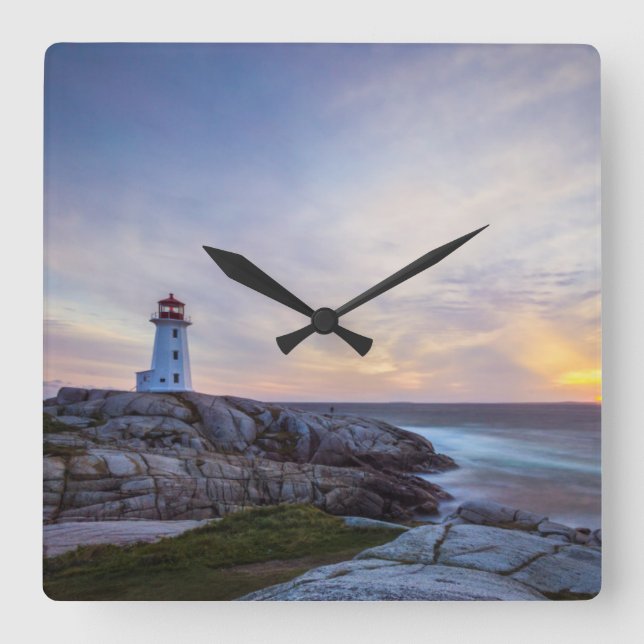Reloj Cuadrado Peggy'S Cove | Nova Scotia (Anverso)