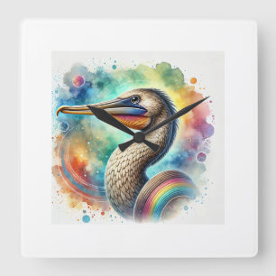 Reloj Cuadrado Pelican Eel 060724AREF118 - Watercolor