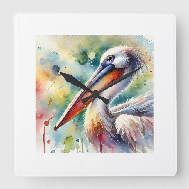 Reloj Cuadrado Pelican in Serenity 210724AREF108 - Watercolor (Anverso)
