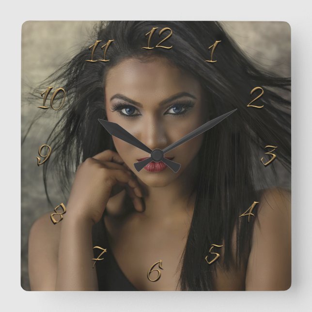 Reloj Cuadrado Peluquería (Anverso)