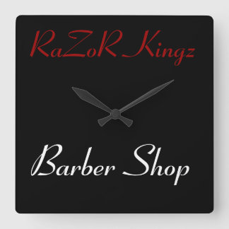 Reloj Cuadrado Peluquería de caballeros de Kingz de la maquinilla