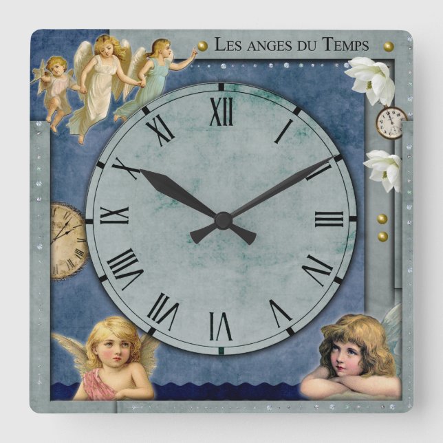 Reloj Cuadrado Pendule Les Anges du temps (Anverso)