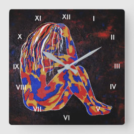 Reloj Cuadrado Pensamiento profundo