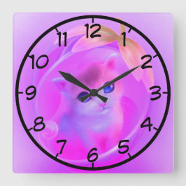 Reloj Cuadrado pequeño gato