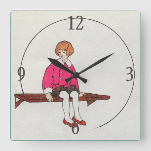 Reloj Cuadrado Pequeño Jack Jelf, rima madre de oca