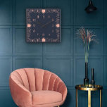 Reloj Cuadrado Perfección geométrica en Art Deco<br><div class="desc">Perfección geométrica,  elegancia dorada y puro encanto vintage. Perfecto para el amante del diseño con gusto clásico.</div>