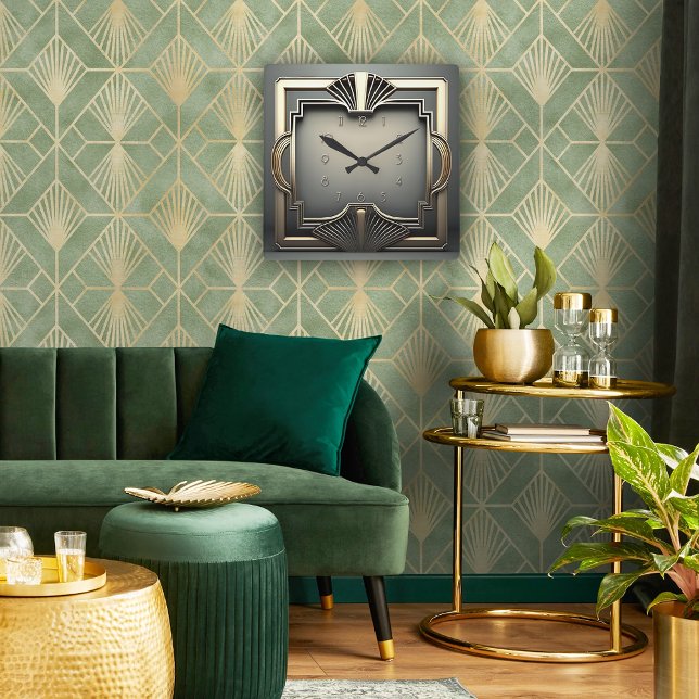 Reloj Cuadrado Perfección geométrica en Art Deco (Subido por el creador)