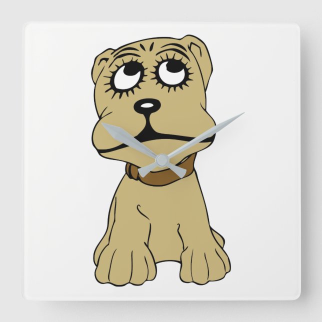 Reloj Cuadrado Perro (Anverso)
