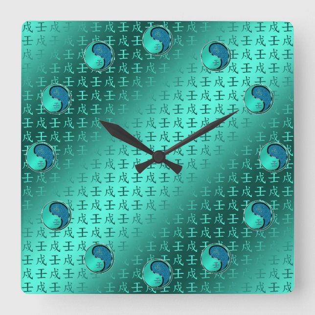 Reloj Cuadrado Perro de Agua (Anverso)