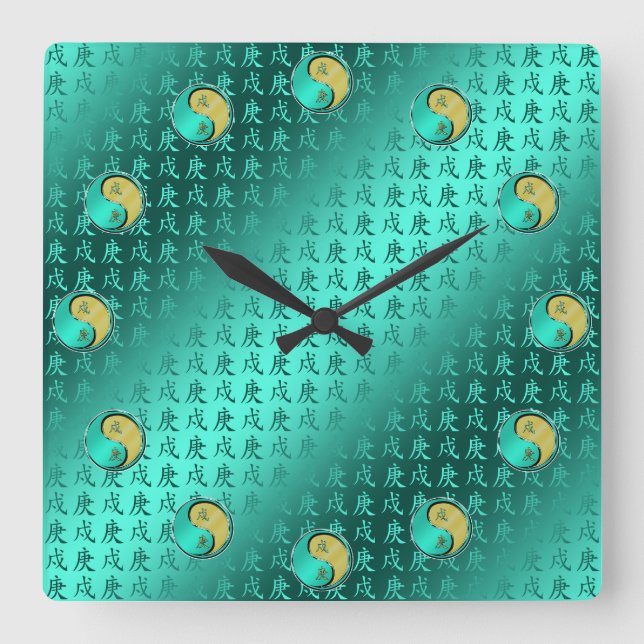 Reloj Cuadrado Perro de Metal (Anverso)