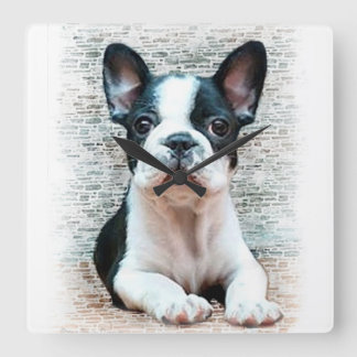 Reloj Cuadrado Perro del bulldog francés