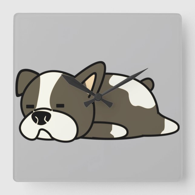 Reloj Cuadrado Perro durmiente (Anverso)