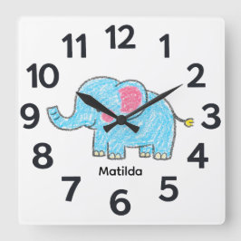 Reloj Cuadrado Personalised Child's Wall Clock