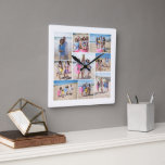 Reloj Cuadrado Personaliza tu propio Collage de fotos 9<br><div class="desc">Haz tu propio reloj de pared cuadrado personalizado de 9 Collages de fotos de Ricaso - este reloj de foto personalizado es fácil de personalizar.. fácil de añadir fotografías - Envíalo como un único regalo creado por ti mismo de piezas de tiempo personalizadas o crealo para ti mismo - un...</div>