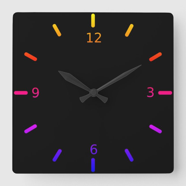 Reloj Cuadrado Personaliza tu propio colorido (Anverso)