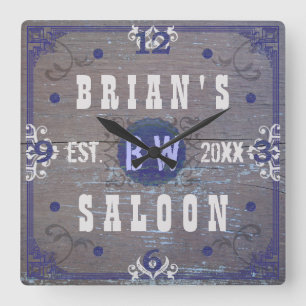 Reloj Cuadrado Personalizable Home Bar Beer Saloon