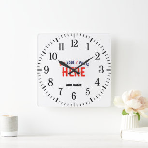 RELOJ CUADRADO PERSONALIZABLE MODERNO ESTILO BLANCO VERIFICADO MA