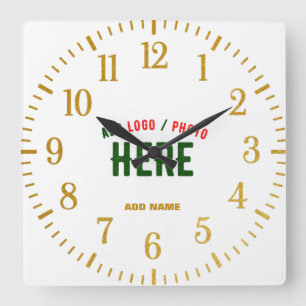 RELOJ CUADRADO PERSONALIZABLE MODERNO ESTILO BLANCO VERIFICADO MA