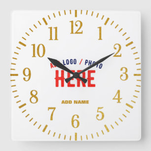 RELOJ CUADRADO PERSONALIZABLE MODERNO ESTILO BLANCO VERIFICADO MA