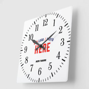 RELOJ CUADRADO PERSONALIZABLE MODERNO ESTILO BLANCO VERIFICADO MA
