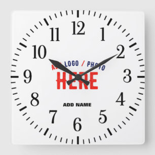 RELOJ CUADRADO PERSONALIZABLE MODERNO ESTILO BLANCO VERIFICADO MA