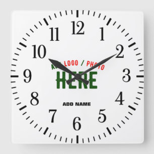 RELOJ CUADRADO PERSONALIZABLE MODERNO ESTILO BLANCO VERIFICADO MA