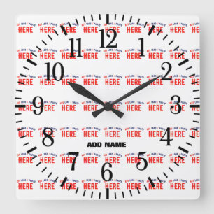 RELOJ CUADRADO PERSONALIZABLE MODERNO ESTILO BLANCO VERIFICADO MA