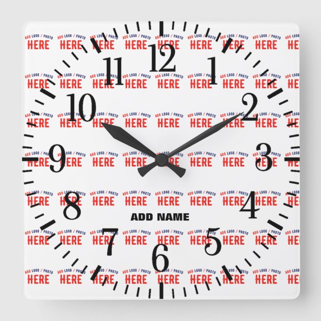 RELOJ CUADRADO PERSONALIZABLE MODERNO ESTILO BLANCO VERIFICADO MA (Anverso)