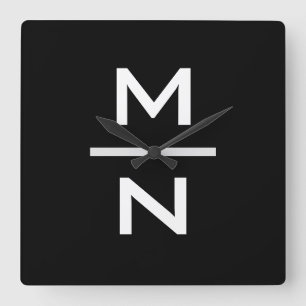 Reloj Cuadrado Personalizable monograma personal