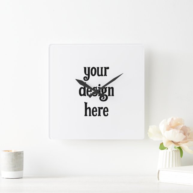 Reloj Cuadrado Personalización o Personalizar (Hogar)