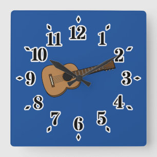 Reloj Cuadrado Personalizado de guitarra